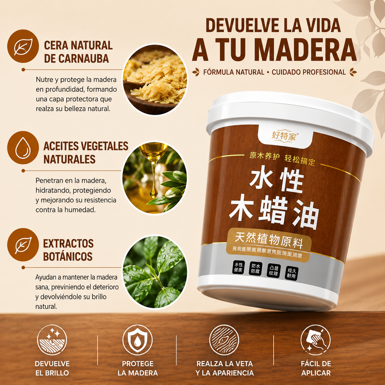 2x1 Cera Selladora de Madera Premium™