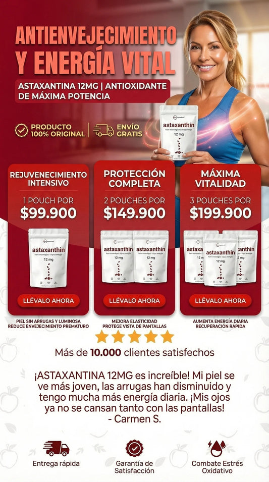 Astaxantina® - Juventud Celular & Vitalidad Total