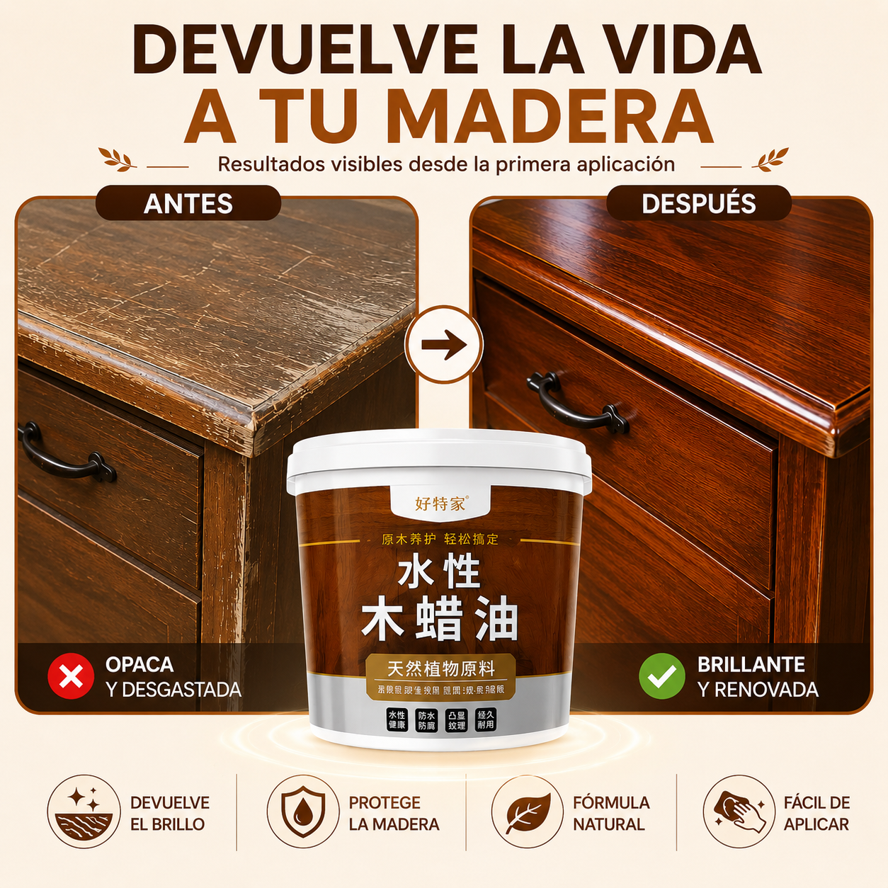 2x1 Cera Selladora de Madera Premium™
