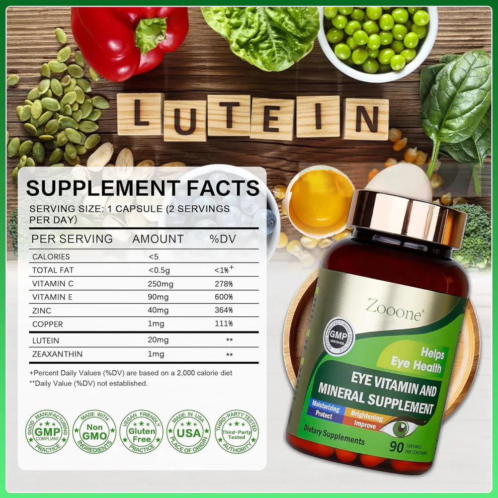 ZOOONE® 90 Caps | Nutrición ocular avanzada para ver nítido y sin fatiga todo el día