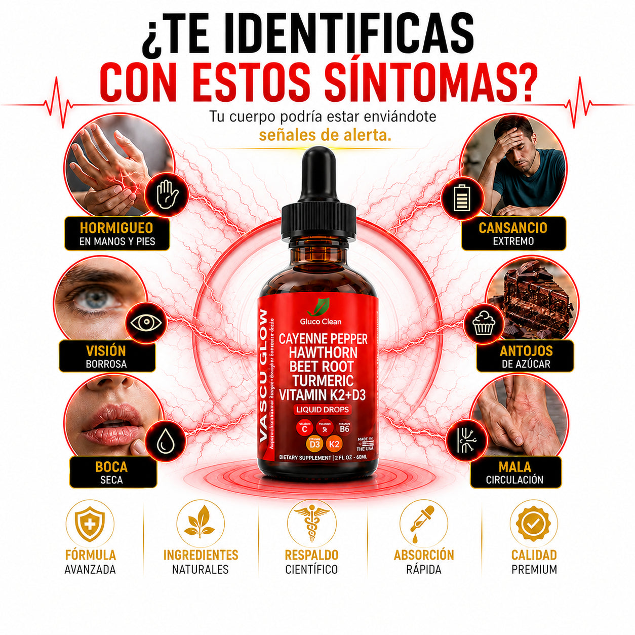 Promo 2x1 Gluco Clean™ 30 ml | Controla el Azúcar y Protege tu Corazón