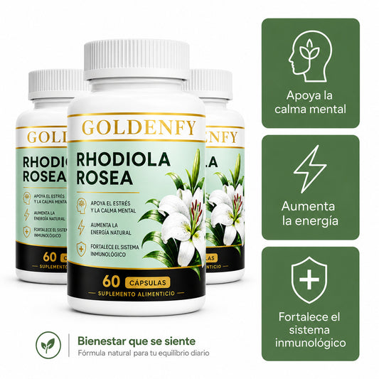 Rhodiola Rosea – Energía, Enfoque y Equilibrio Mental (60 Cápsulas)