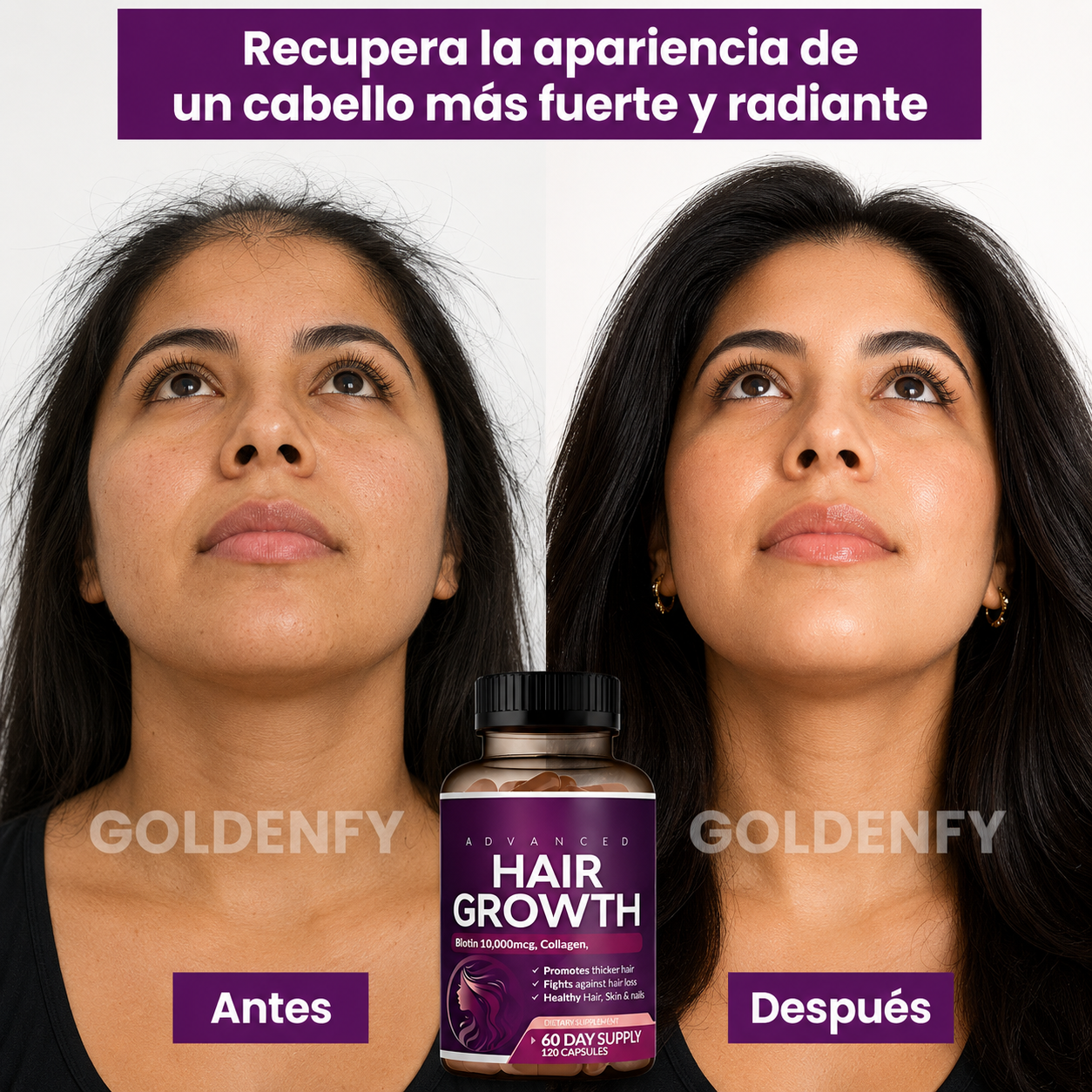 2x1 Hair Growth™ - Vitaminas para crecimiento y fortalecimiento del cabello
