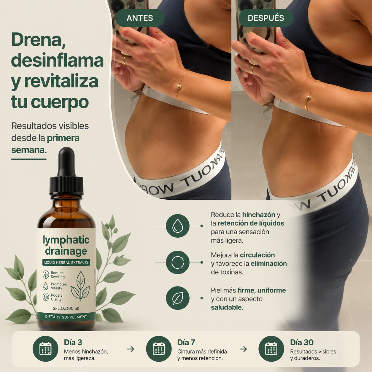 2X1 VitaLymph® - Gotas que desinflaman, drenan Grasas y Líquidos y mejoran tu energía