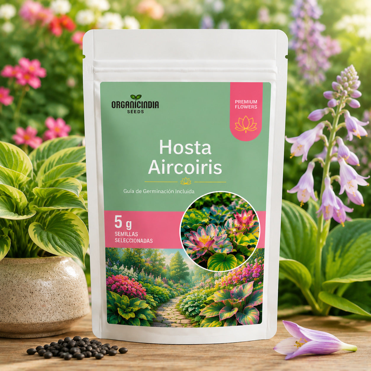 Exclusivas Semillas de Hosta Arcoiris - Bendice tu Hogar