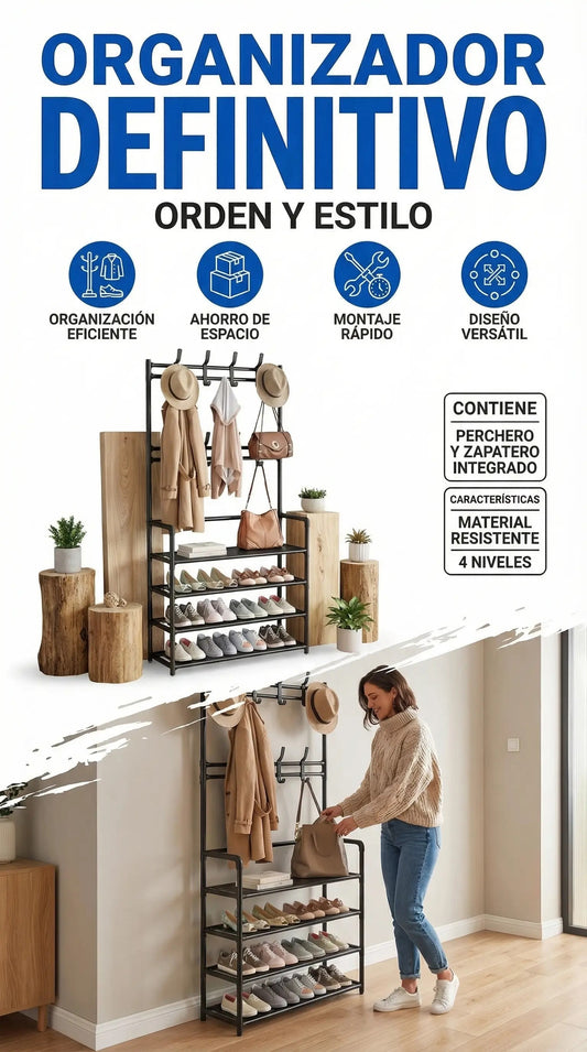Closy™ - Organizador 4 en 1 + Perchero Vertical